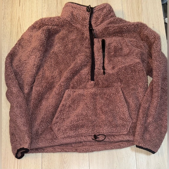 PINK Victoria's Secret Sherpa quarter zip sweatshirt sweater - Picture 1 of 3